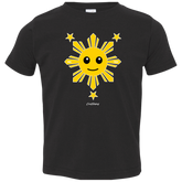 Kids Yellow Sun and Stars Toddler Jersey T-Shirt